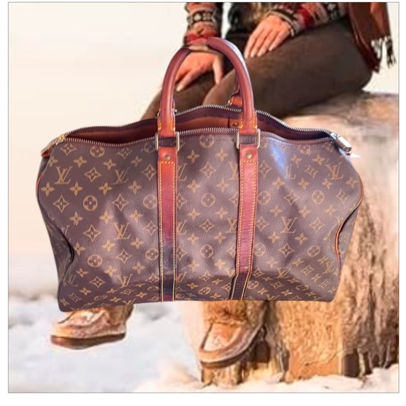 Louis Vuitton Vintage Keepall Boston Monogram Bag Luxury ✈️🧳Travel - Picture 1 of 10